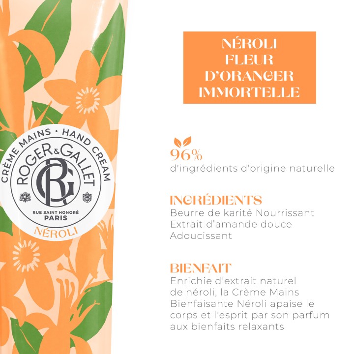 Crème Mains Bienfaisante Néroli 30ml – Roger & Gallet – IllicoPharma