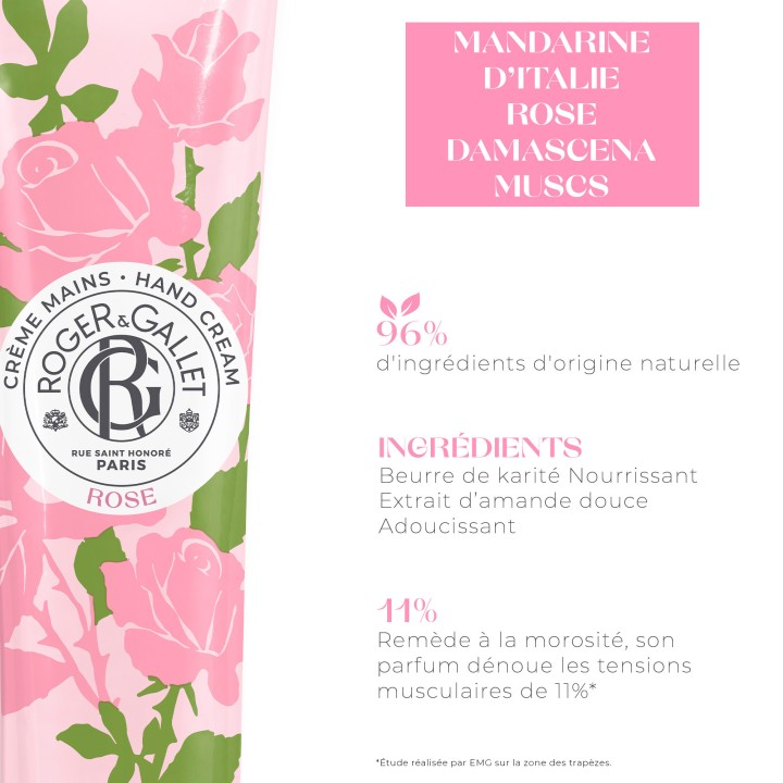 Crème Mains Bienfaisante Rose 30ml – Roger & Gallet – IllicoPharma