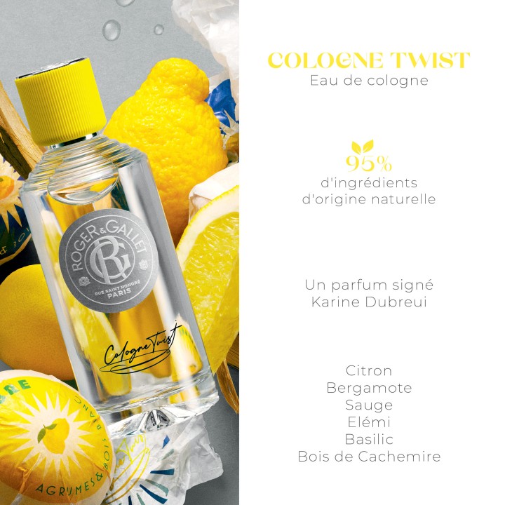 Eau de Cologne Twist Homme 100ml – Roger & Gallet – IllicoPharma
