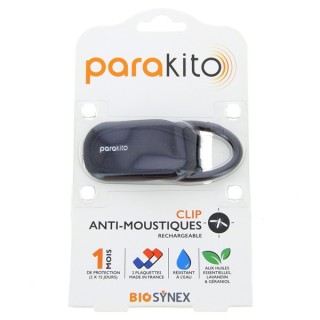 Clip Anti-moustiques Rechargeable Noir PARA'KITO - IllicoPharma