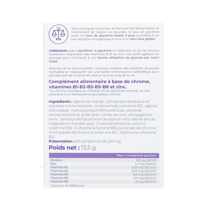 Inovance - Chromium - x60cpr - Ysonut -  IllicoPharma