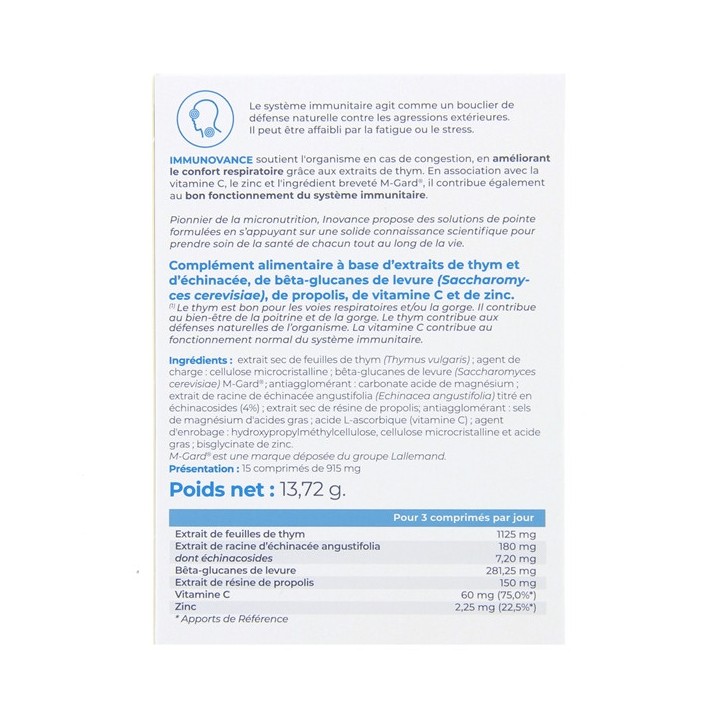 Inovance - Immunovance - x15cpr - Ysonut -  IllicoPharma
