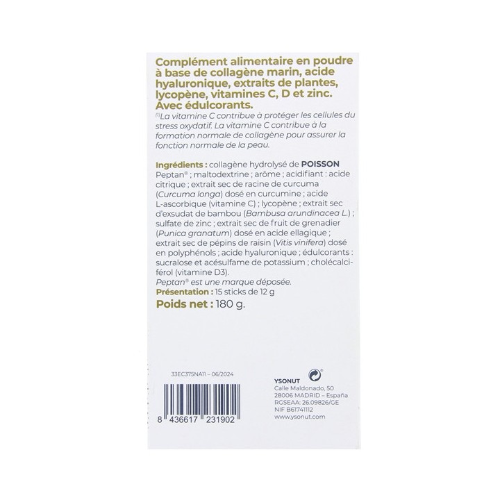 Inovance - Hyalurovance - x15 sticks - Ysonut -  IllicoPharma