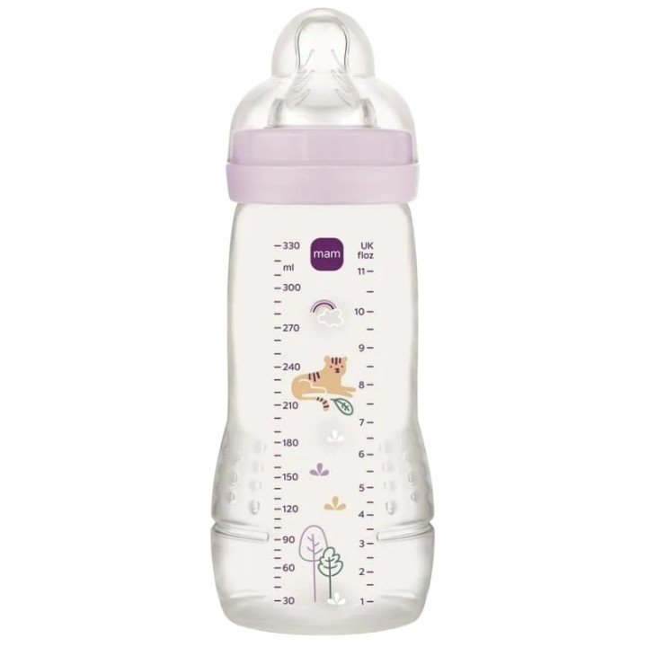 Easy Active 2ème âge Biberon - Lila - 330ml - MAM - IllicoPharma