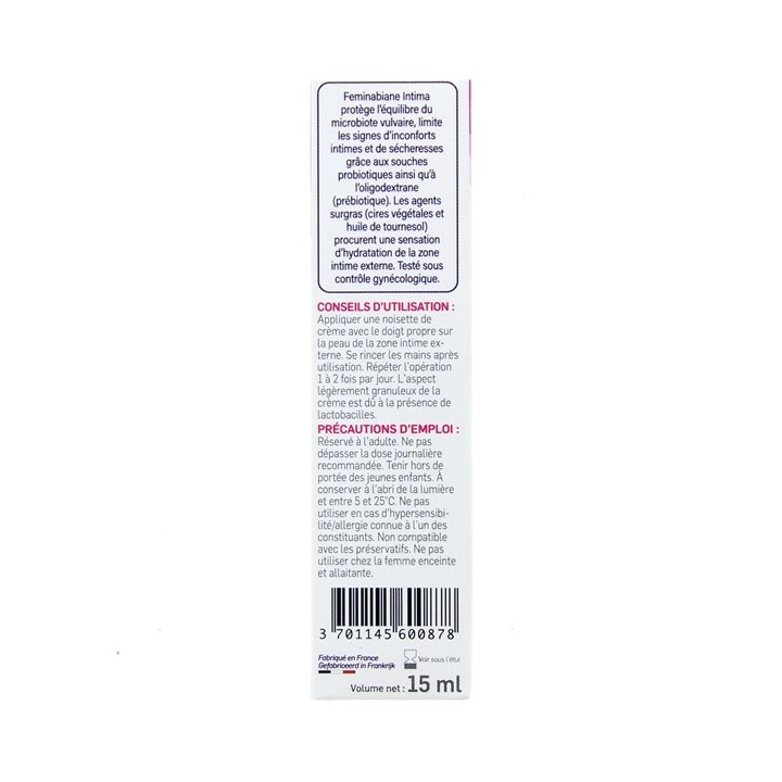 Feminabiane Intima Crème 15ml - Pileje - IllicoPharma