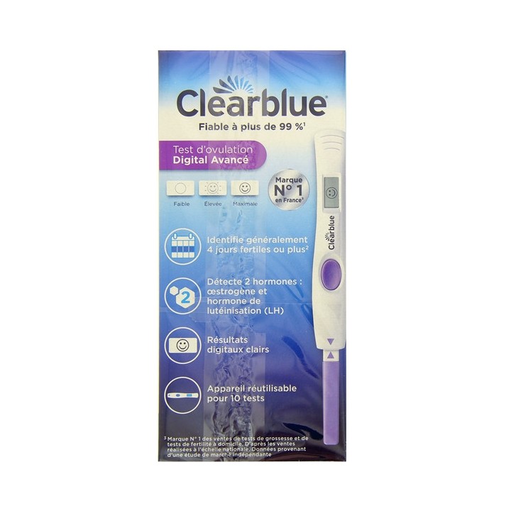 Clearblue Test d'Ovulation Digital Avancé 2 Hormones x10 - IllicoPharma