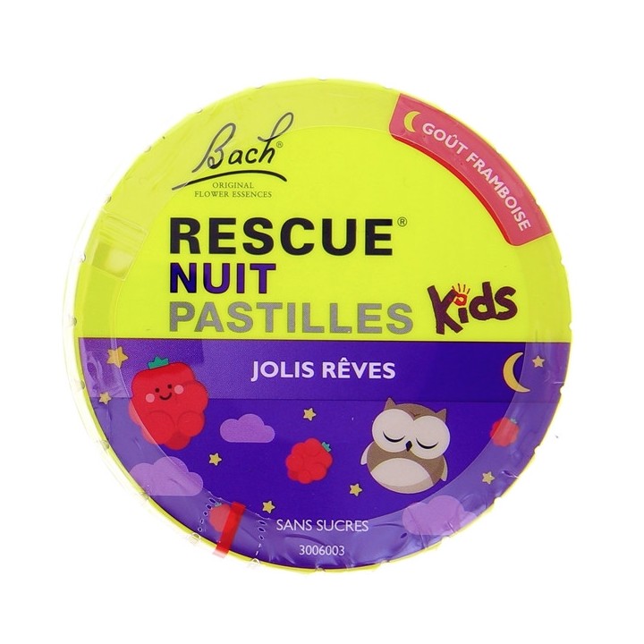 Rescue Kids Nuit Pastilles Jolis Rêves Framboise 50g - IllicoPharma