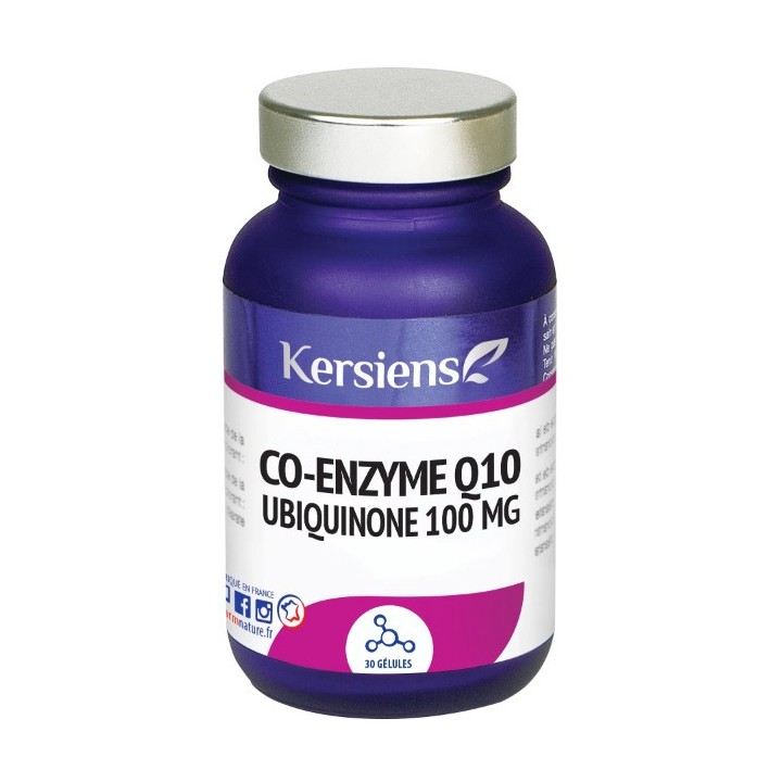 Co-Enzyme Q10 Ubiquinone 100mg - 30 gélules - Kersiens - IllicoPharma