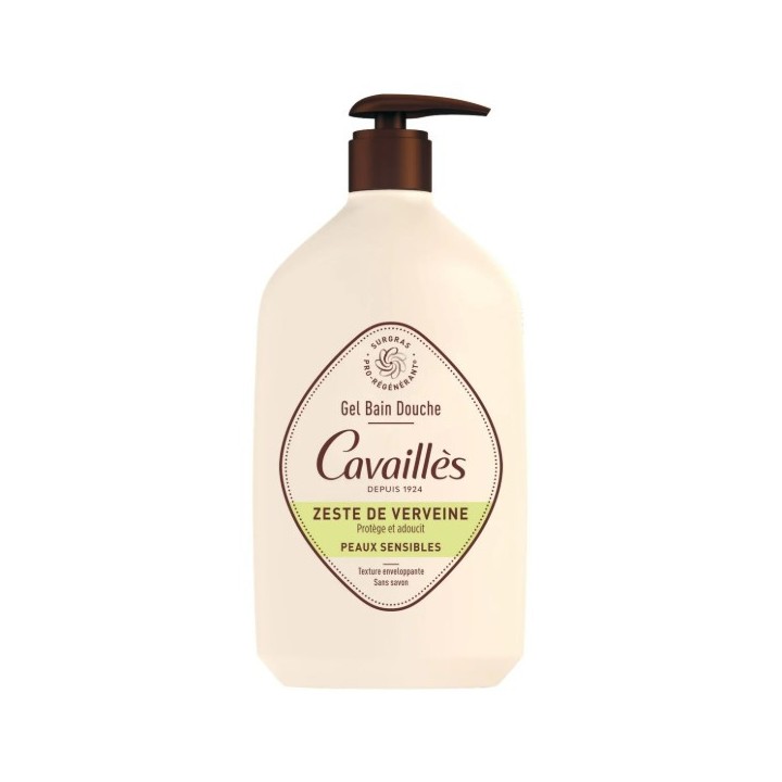 Gel bain douche Zeste de Verveine Surgras 1L Cavaillès - IllicoPharma