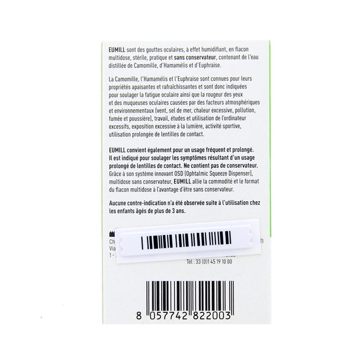 Eumill yeux rouges irrités 10ml