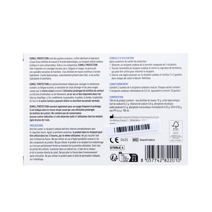 Eumill Protection monodoses 0.5ml 