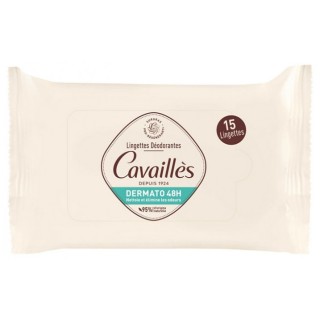 Lingettes Déodorantes Dermato 48h x15 - Cavaillès - IllicoPharma