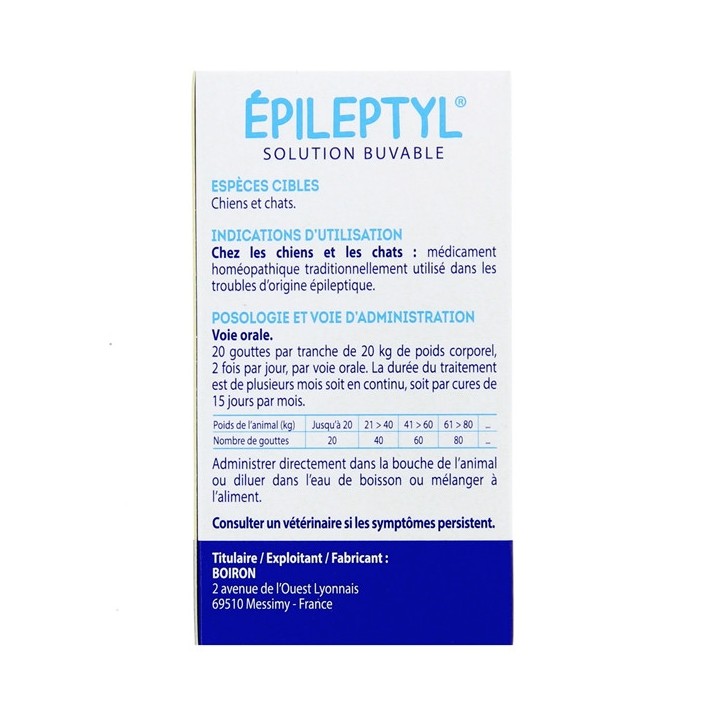 Epileptyl - Boiron Véto - Produits vétérinaires