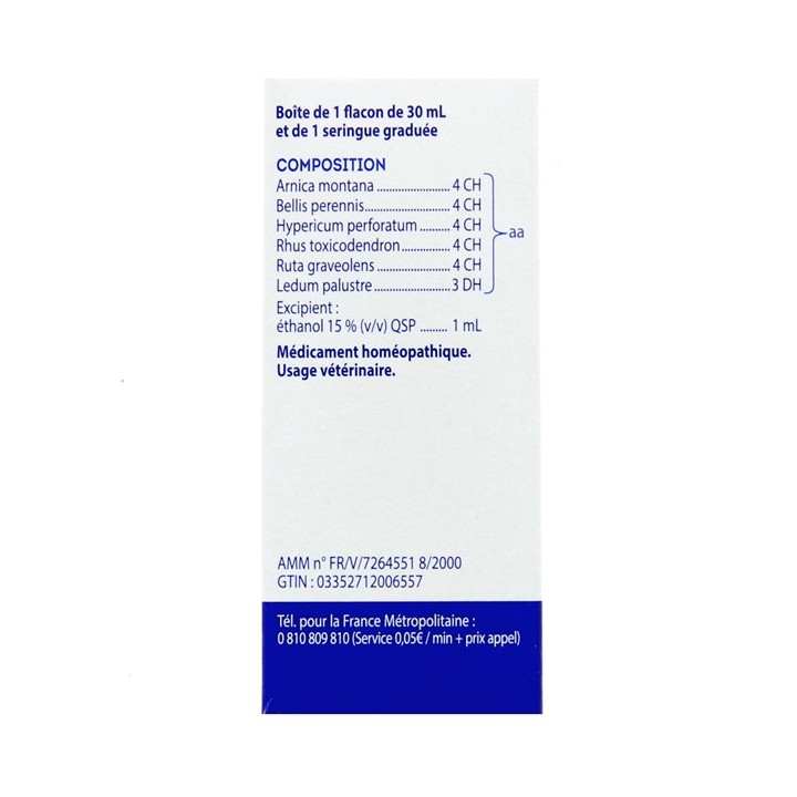 Traumasedyl PA 30ml - Boiron Véto - Produits vétérinaires - IllicoPharma