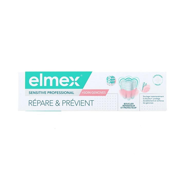 Sensitive Professional + Soin Gencive Dentifrice Répare & Prévient 75ml - Elmex - IllicoPharma