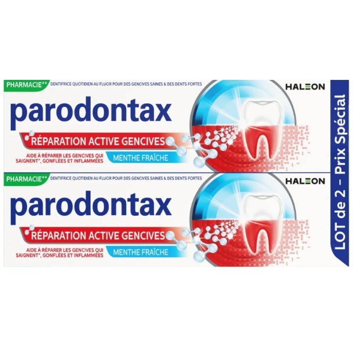 Dentifrice Réparation Active Gencives 2x75ml - Parodontax - IllicoPharma