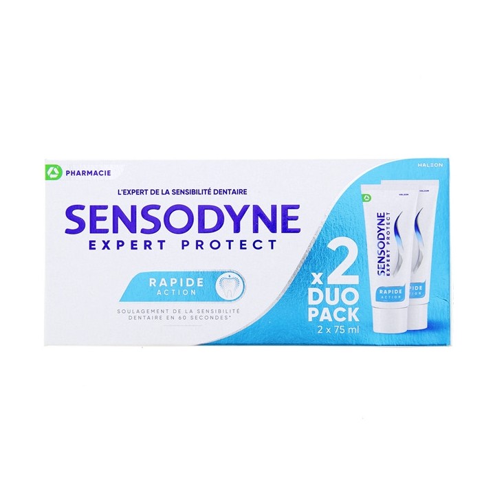 Dentifrice Rapide Action 2x75ml - Sensodyne - IllicoPharma