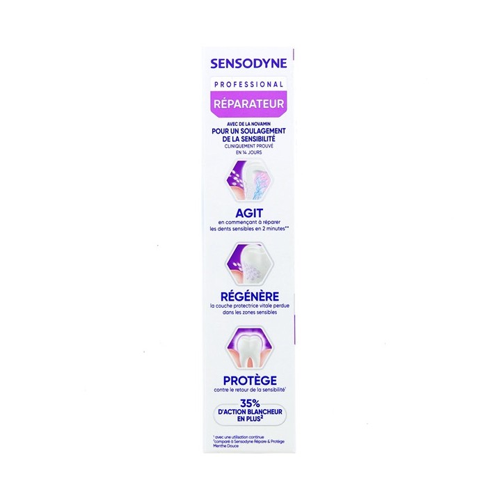 Dentifrice Professional Réparateur Éclat Blancheur 75ml - Sensodyne - IllicoPharma