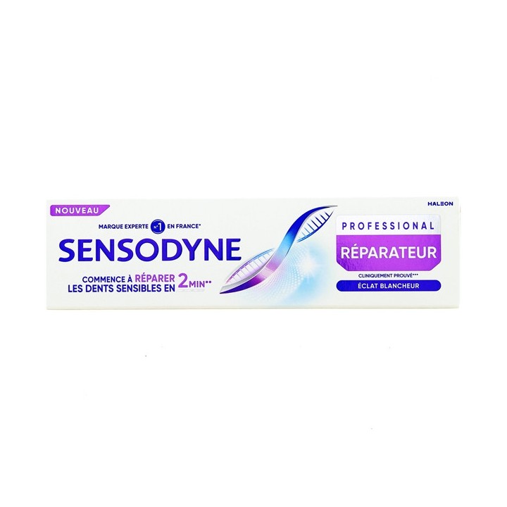 Dentifrice Professional Réparateur Éclat Blancheur 75ml - Sensodyne - IllicoPharma