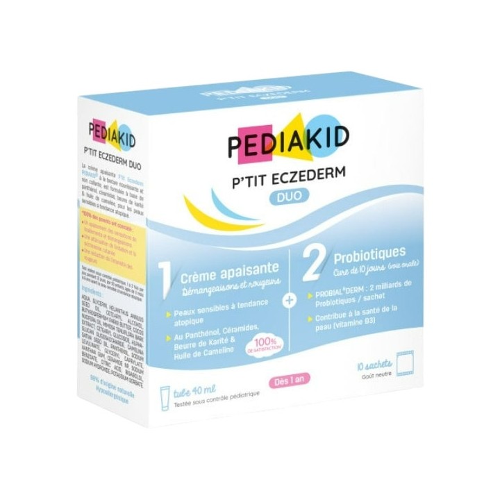 Pediakid P'tit Eczederm Duo x10 sachets + Tube 40ml - Pharmacie en ligne Illicopharma