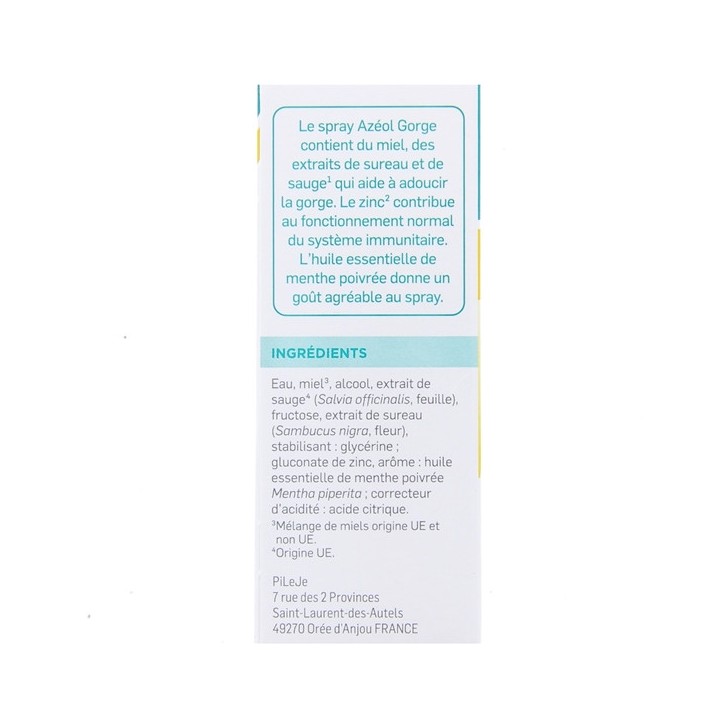 Azéol Spray Gorge - 15ml - Pileje - Phytonutrition