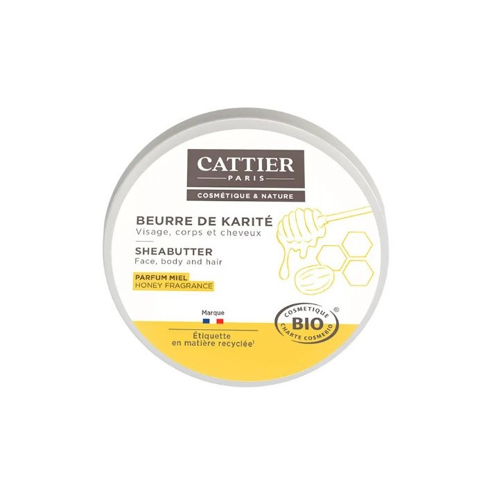 Beurre de Karité Parfum Miel Bio 100g - Cattier - Pharmacie IllicoPharma