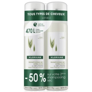 Shampooing Sec Avoine Spray 2x150ml - Klorane - IllicoPharma