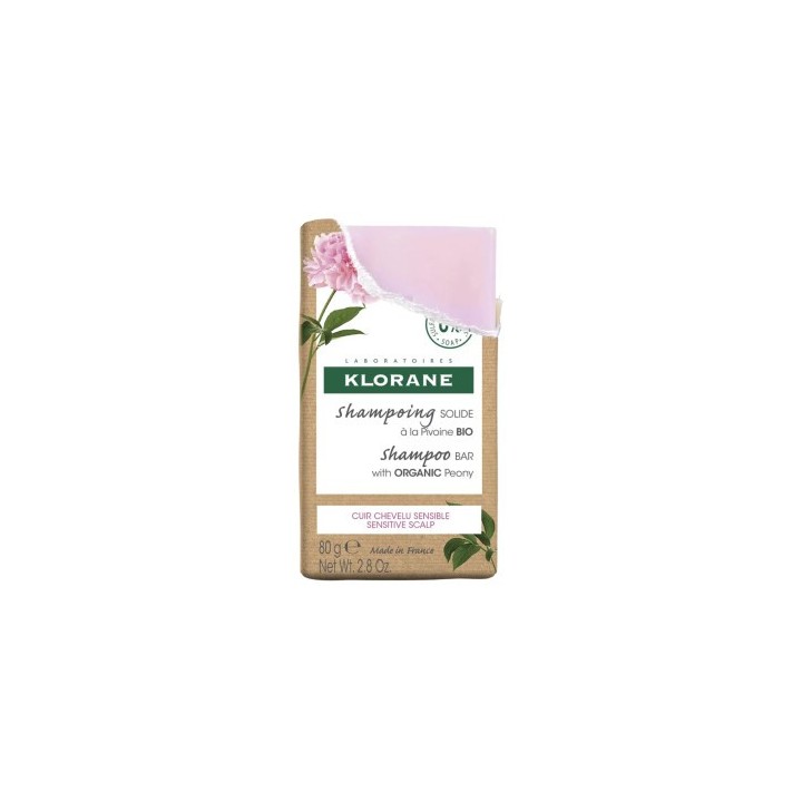 Shampoing Solide Pivoine Bio 80g - Klorane - IllicoPharma