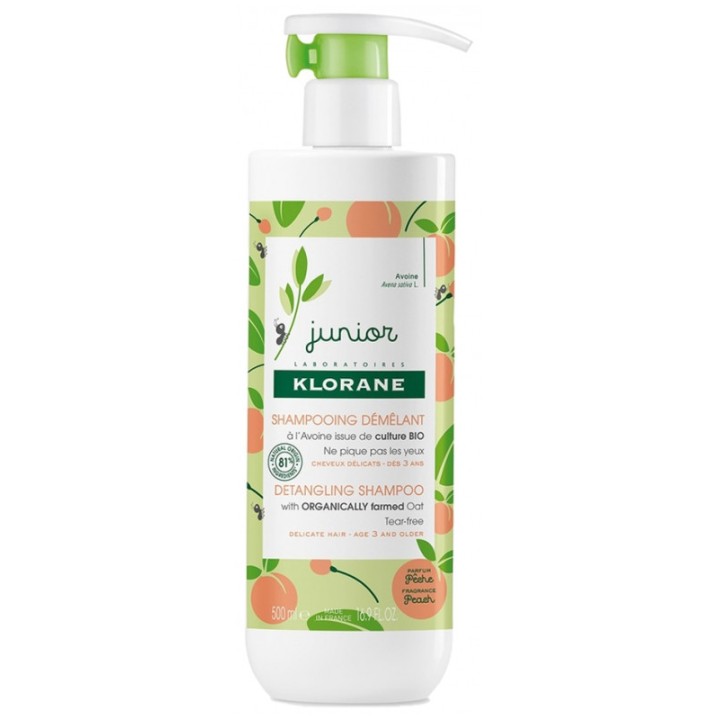 Junior Shampooing Démêlant Pêche 500ml Klorane - IllicoPharma