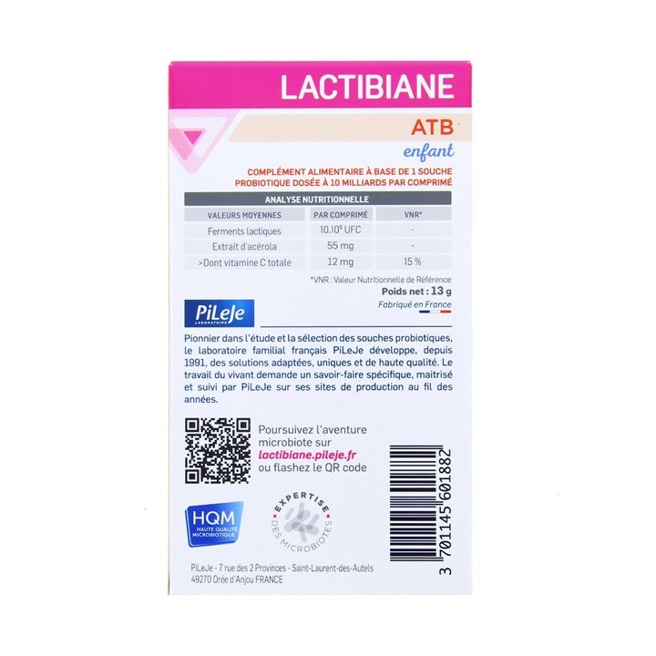 ATB Enfant - 10cpr à croquer Fraise - Pileje - Micronutrition