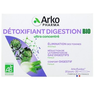 Arkofluides Détoxifiant Digestion Bio x20 ampoules - Arkopharma - IllicoPharma