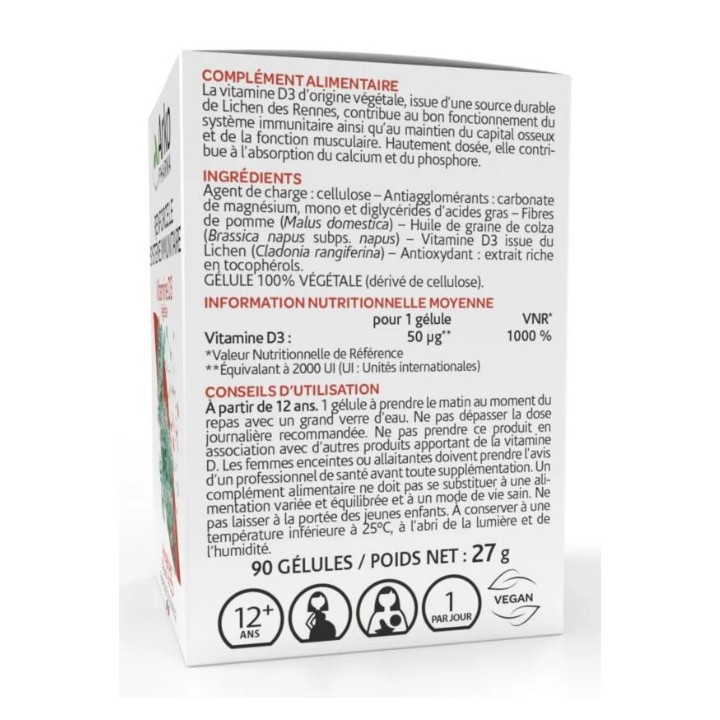 Arkogélules Vitamine D3 végétale - 90 gélules - Arkopharma - IllicoPharma