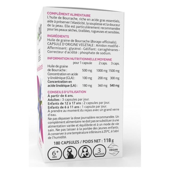 Arkogélules Huile de bourrache - 180 capsules - Arkopharma - IllicoPharma