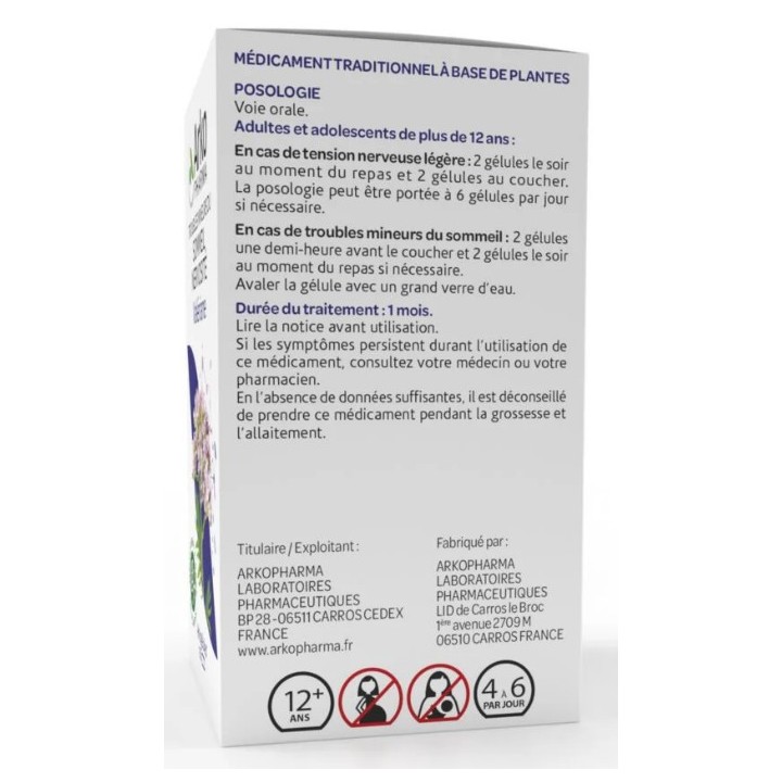 Arkogélules Valériane - 150 gélules - Arkopharma - IllicoPharma