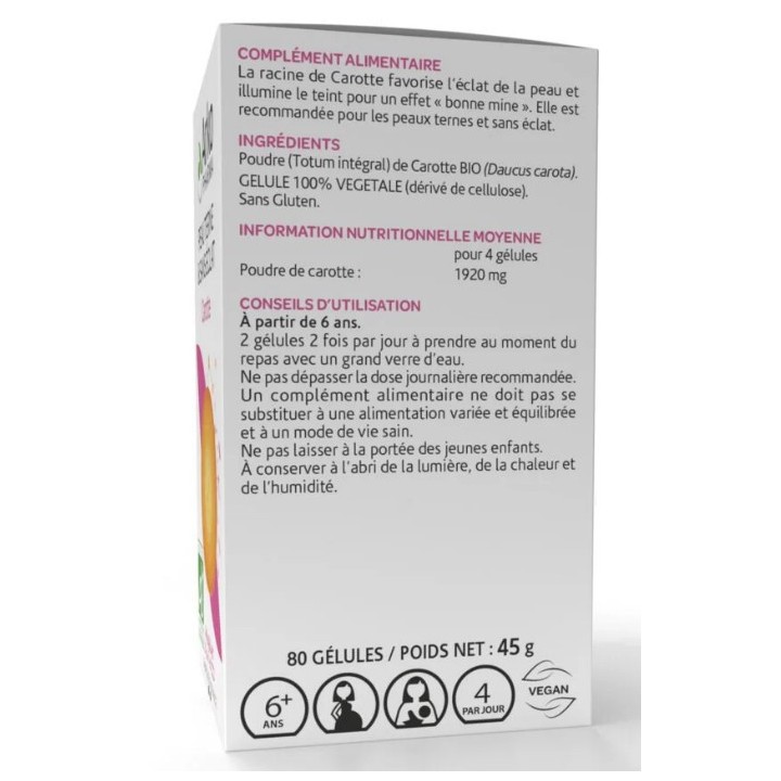 Arkogélules Carotte Bio - 80 gélules - Arkopharma - IllicoPharma