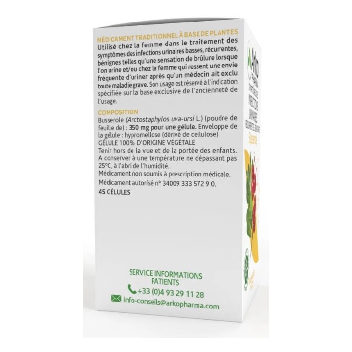 Arkogélules Busserole - 45 gélules - Arkopharma - IllicoPharma