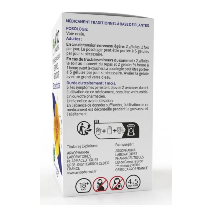 Arkogélules Eschscholtzia - 45 gélules - Arkopharma - IllicoPharma