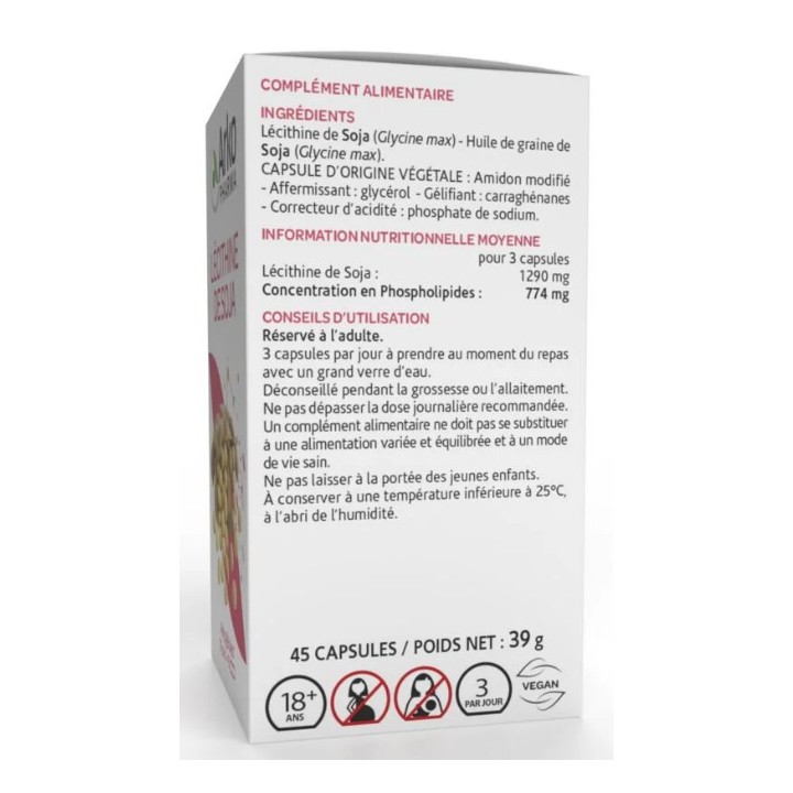 Arkogelules Lecithine de Soja - 45 capsules - Arkopharma - Métabolisme - IllicoPharma