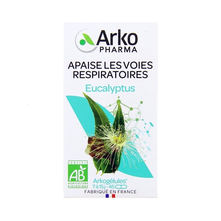 Arkogélules Eucalyptus Bio - 45 gélules - Arkopharma - Nez et gorge - IllicoPharma