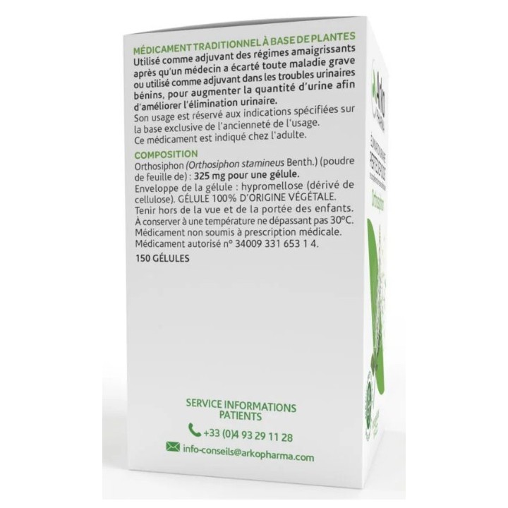 Arkogélules Orthosiphon - 45 gélules - Arkopharma - IllicoPharma