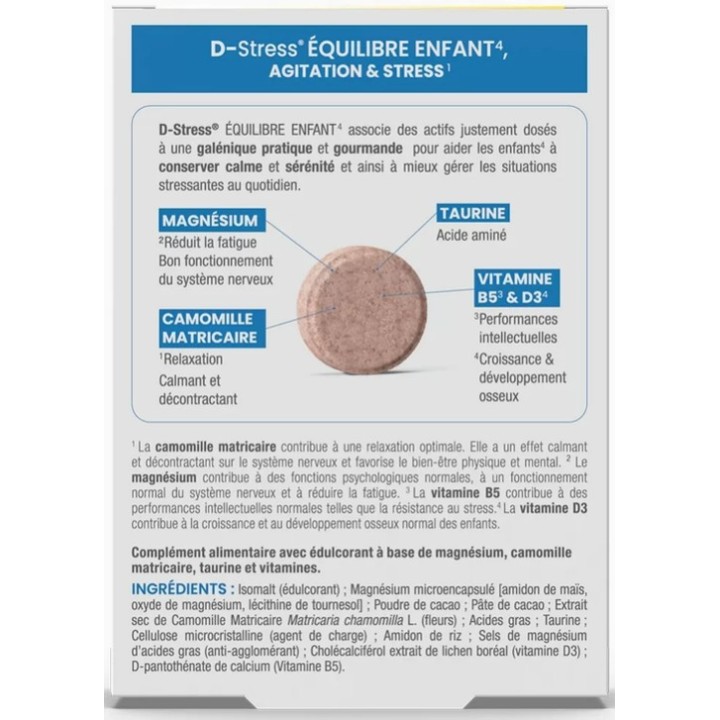 D-Stress Équilibre Enfant - 24 comprimés - Synergia - IllicoPharma