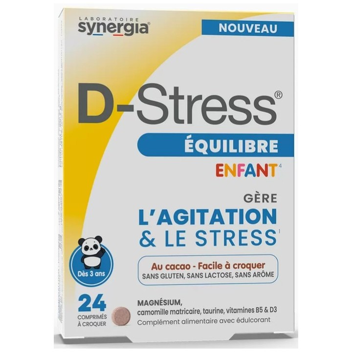 D-Stress Équilibre Enfant - 24 comprimés - Synergia - IllicoPharma