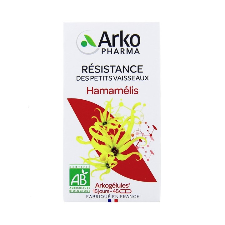 Arkogélules Hamamélis Bio - 45 gélules - Arkopharma - IllicoPharma
