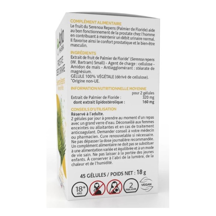 Arkogélules Serenoa Repens - 45 gélules - Arkopharma - IllicoPharma