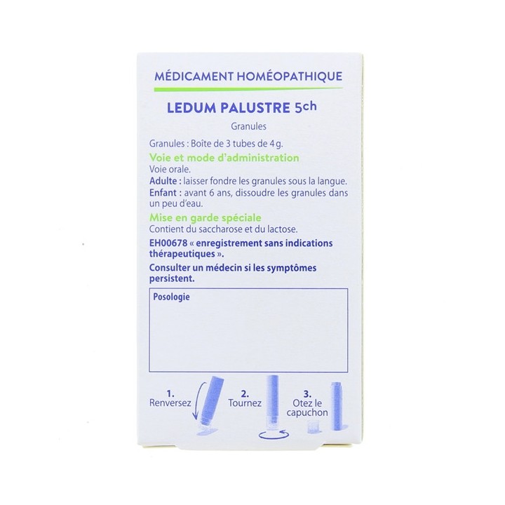 Ledum Palustre 5CH Granules - Boiron - 3 tubes - IllicoPharma