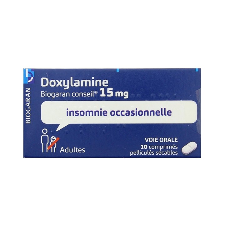 Doxylamine Biogaran 15mg 10cpr, Détente et sommeil, e-Pharmacie IllicoPharma