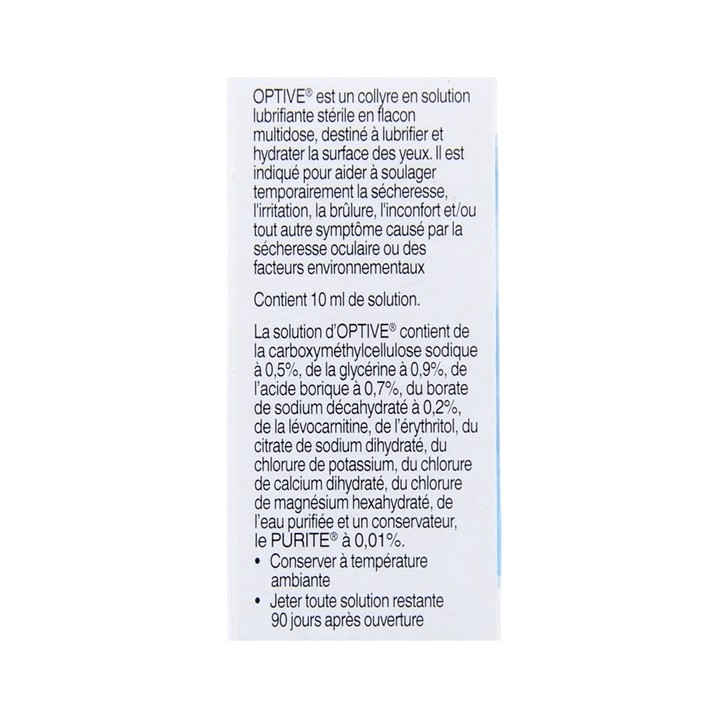 Optive Solution Oculaire - IllicoPharma