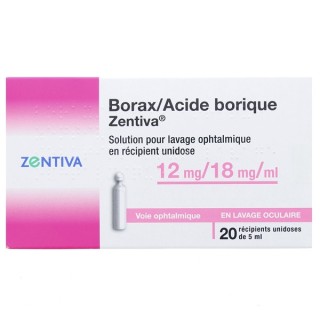 Borax / Acide borique Zentiva 20Unidoses ophtalmiques-Poudre-IllicoPharma