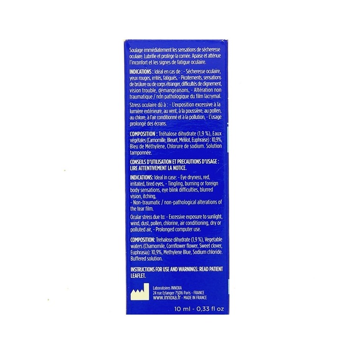 Innoxa Gouttes Oculaire Hydratante Formule Bleue 10ml - IllicoPharma
