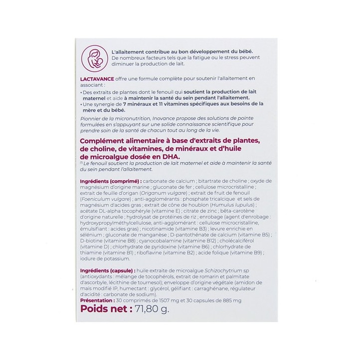 Inovance - Lactavance - x30cpr + 30caps - Ysonut -  IllicoPharma